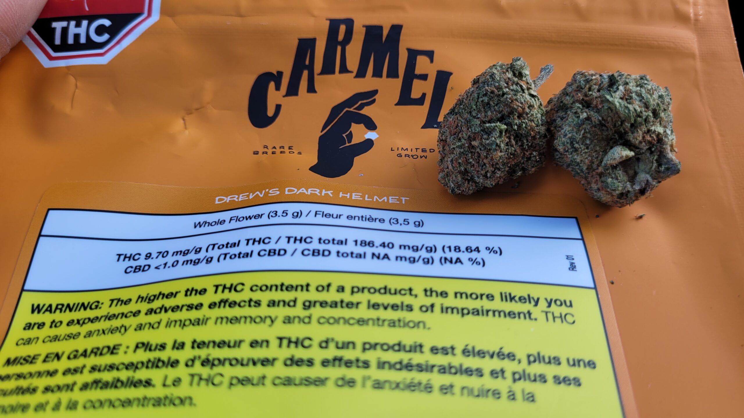 Drew’s Dark Helmet By Carmel Cannabis
